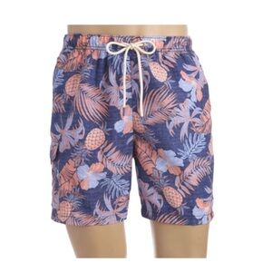 TOMMY BAHAMA Naples Midnight Coral Swim Trunk in Ocean Deep